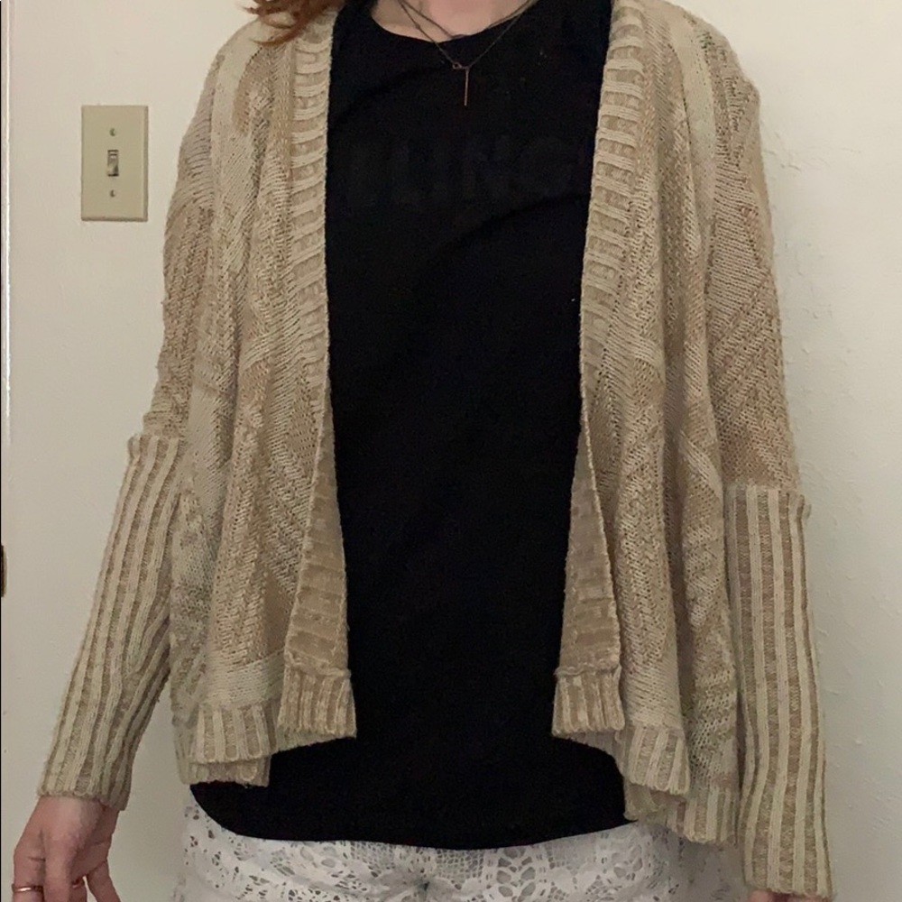 Beige Harlan style cardigan